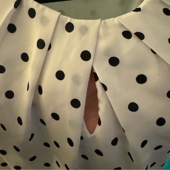 Express dress - key hole cut out - off white with black polka dots - size 6 - Picture 4 of 4